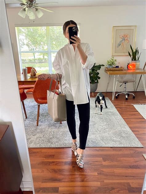 oversized button down shirt with leggings